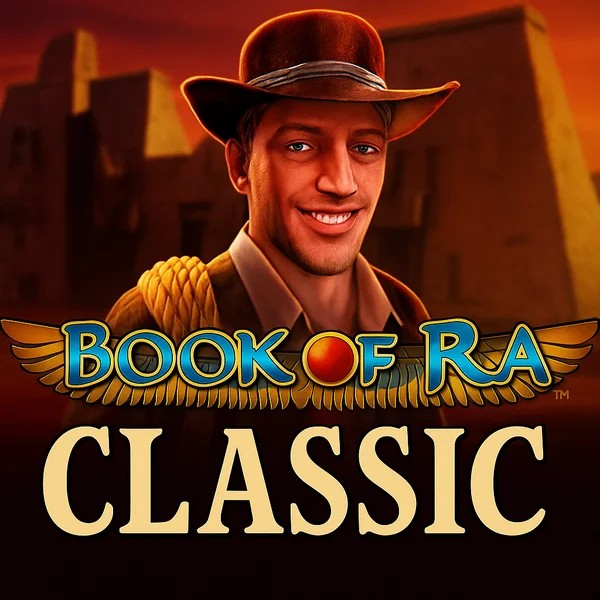 Book of Ra Classic logo by Novomatic at Bassbet Casino