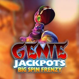 Genie Jackpots: Big Spin Frenzy slot logo by Blueprint Gaming at Bassbet Casino