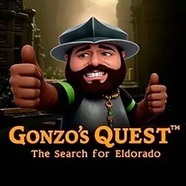 Slots logo of Gonzo's Quest from NetEnt at Bassbet Casino