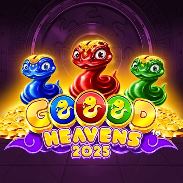 Goood Heavens online game logo by Rarestone Gaming on basssbet.com