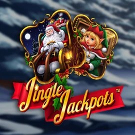Jingle Jackpots online game logo by Dragon Gaming on basssbet.com
