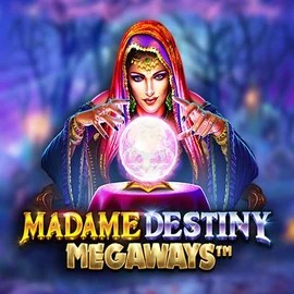 Madame Destiny Megaways slot logo by Pragmatic Play at Bassbet Casino