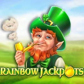 Rainbow Jackpots slot logo by Red Tiger Gaming at Bassbet Casino