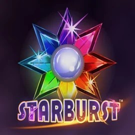 Official Slots logo: Starburst by NetEnt at Bassbet Casino