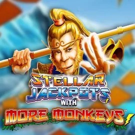 Stellar Jackpots with More Monkeys logo – Jackpots by Lightning Box Game at Bassbet Casino